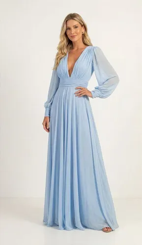 Vestido de Festa Azul Serenity Tam 40