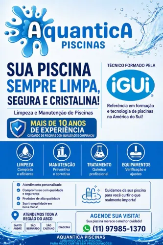 Limpeza e manutenção de Piscinas