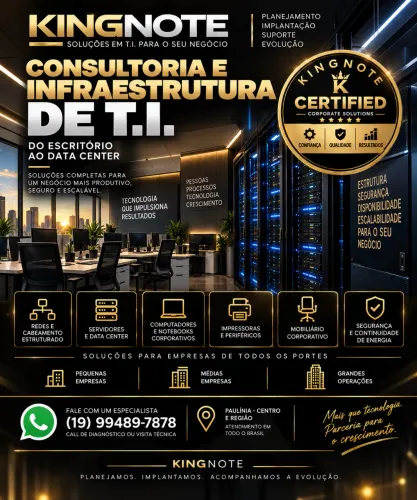 Infraestrutura de TI para Empresas Redes Servidores Data Center e Suporte