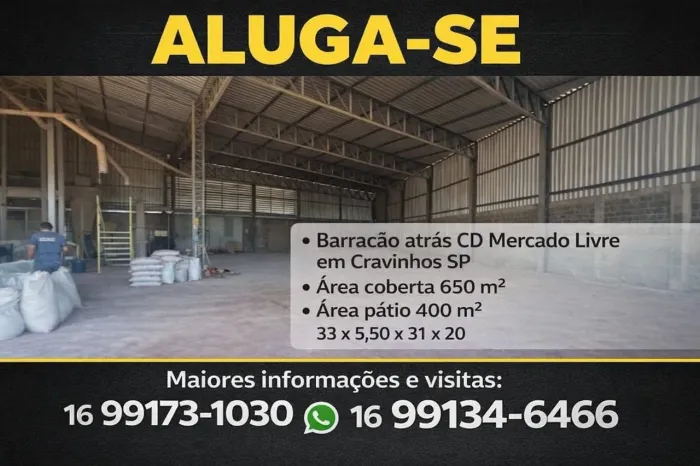 Barracão para Locação em Cravinhos