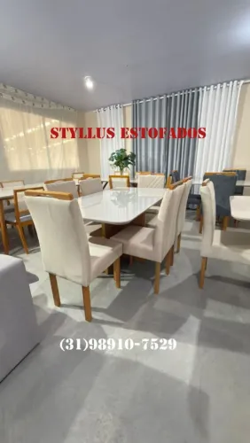 Mesa de jantar 6 cadeiras de luxo