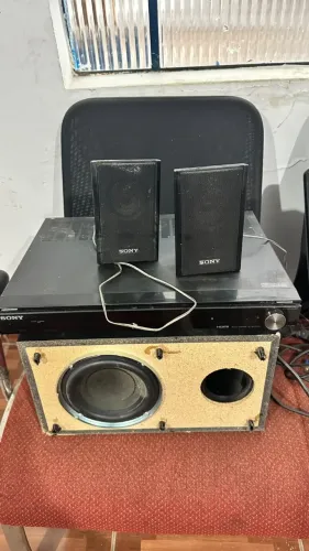 Equipamentos de Som + Disco Rosa e Caixa acústica - Completo e Funcionando