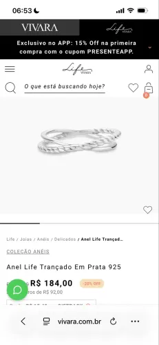 Anel Life Vivara Trançado Em Prata 925