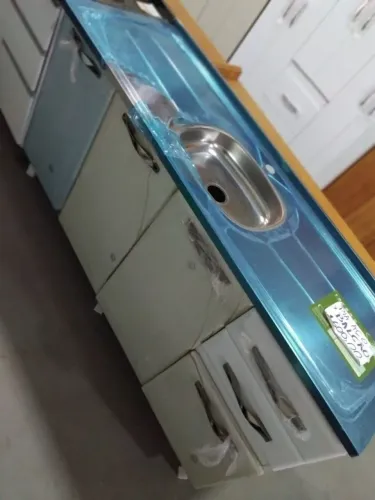 Balcão de aço 1.60m com pia de inox - entrega gratuita