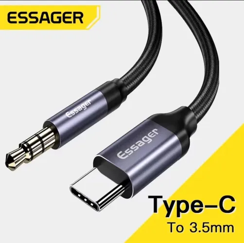 Cabo Tipo-C para p2 3.5mm original com chip DAC