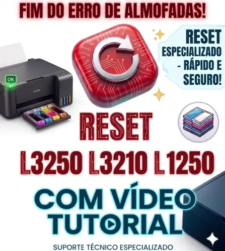 Reset Almofadas Impressora Epson (VÁRIOS MODELOS)