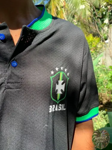 Camisa Polo Brasil Preta