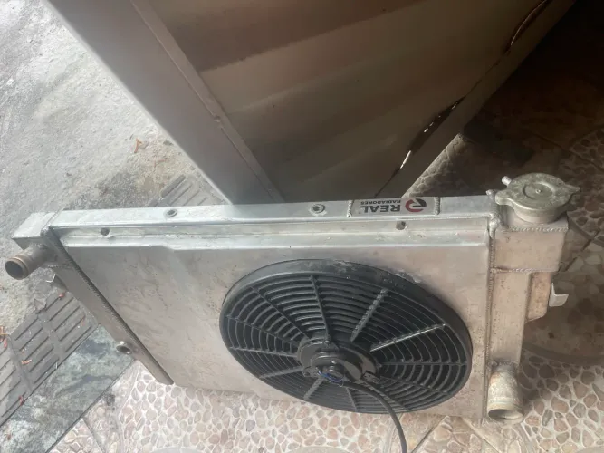 Radiador de inox com Eletro ventilador