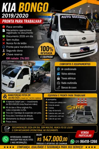 KIA BONGO 2020 ? PRONTA PARA TRABALHAR