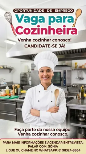 Oportunidade de emprego na Asa norte