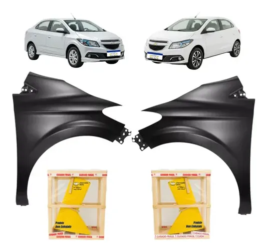 Par Paralama Gm Chevrolet Onix Prisma Lt 2013 A 2019 Novo