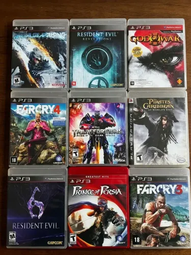 Jogos de PS3 Originais ( Transformers, Resident Evil, Gow) para Coleção/Ajustes