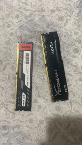 MEMÓRIAS DDR4 HYPERX 8gb e PCYES 8gb