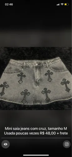 saia de cruz jeans
