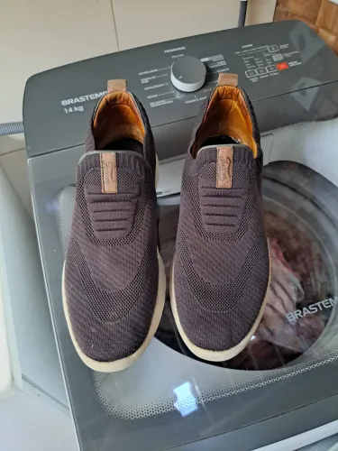 Tênis Número 44 Masculino Casual Fascar Lite marrom Em Knit