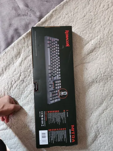 Redragon TECLADO MECANICO MITRA SWITCH MARROM, Preto