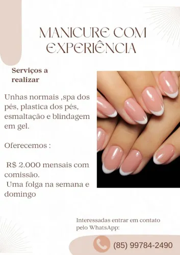 Manicure com experiência