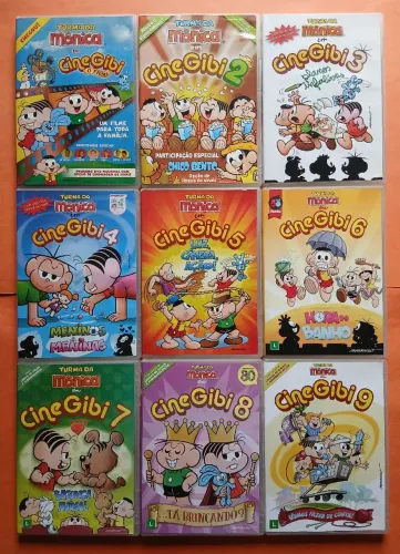 Dvd Coleção Turma da Mônica Cine Gibi 1 ao 9
