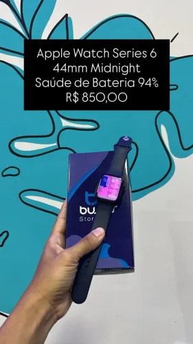 Seminovo: Apple Watch Series 6 Midnight 44mm - Estado de Novo | Loja Fisica