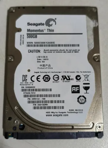 HD SEAGATE 500GB NOTEBOOK (SATA 2,5") - USADO