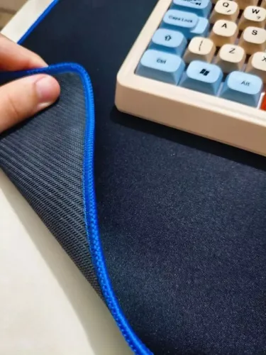 Mouse Pad Gamer Extra Grande 70x35x0.3cm Borda Azul