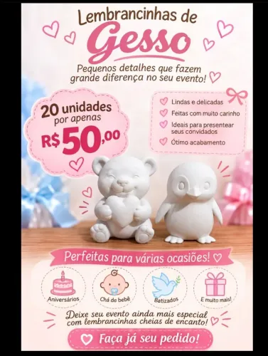 Lembrancinha de gesso