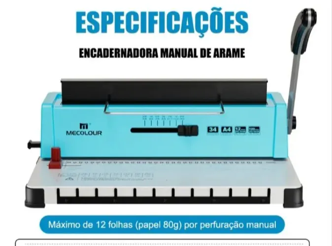 Encadernadora wire-o 3x1 manual,  usada somente em casa umas 2x, em estado de nova mesmo 