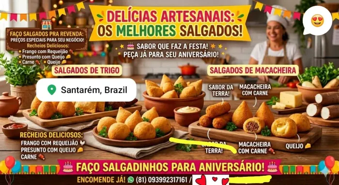 Faço salgados pra revenda