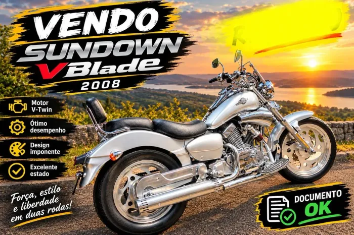 Moto Sundown prata Documento Ok