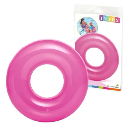 Boia transparente Redonda Grande Rosa