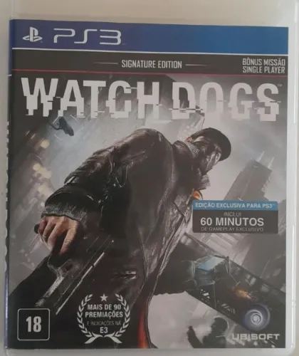 Jogo De PS3,Watch Dogs,Nacional,Com Bonus,Com Os Encartes,Em Muito Bom Estado,2014