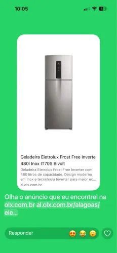 Geladeira Eletrolux Frost Free Inverte 480l Inox 