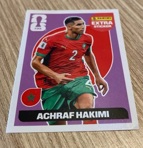 Figurinha Extra Copa do Mundo 2026 Panini - Lendária Bordô - ACHRAF HAKIMI - ORIGINAL