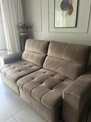 Sofá retrátil reclinável 4 lugares