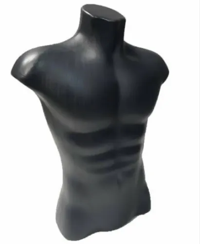 Manequim peitoral preto e branco