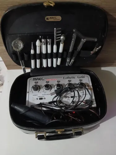 Kit de Estética Profissional MAEC - Alta frequência + Indermo Vácuo<br>Descrição: