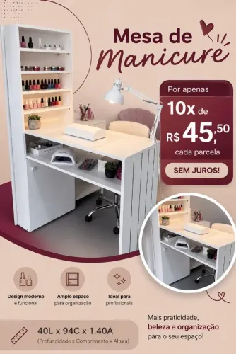 Mesa manicure pronta entrega