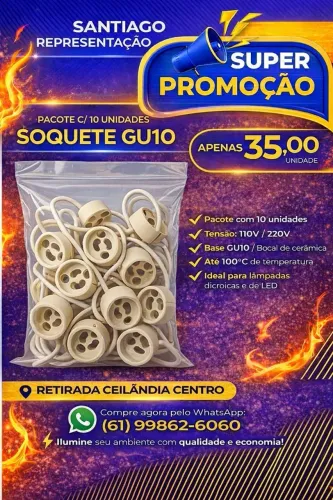 Soquete dicroica GU 10