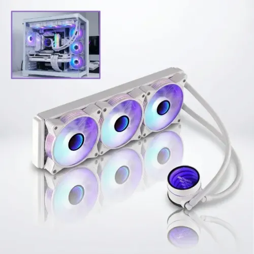 Water Cooler Branco 360mm Iwongou ARGB - Novo na Caixa