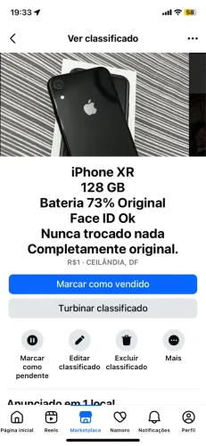 iPhone XR, novo.