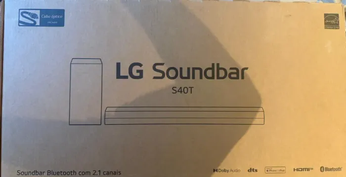 Soundbar Lg S40t 300W Rms 2.1 Canais Bluetooth 5.3 Hdmi Ai Sound Pro