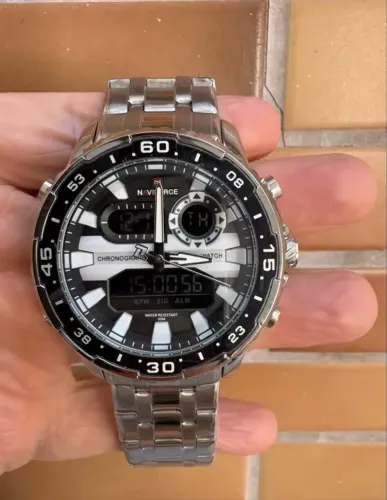 Relógio Naviforce NF9234 Original Analógico Digital Aço Inox