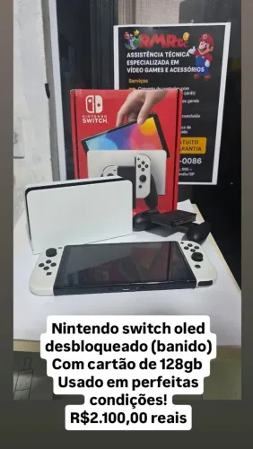 Nintendo switch oled desbloqueado (banido)
