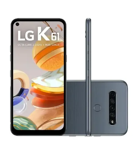 Smartphone K61 Tela 6,53'' 128gb 4gb Ram Titânio LG Cor Cinza-escuro