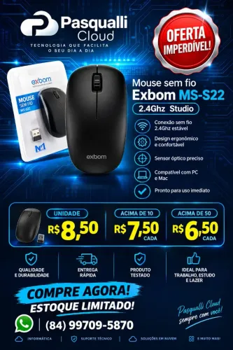 Mouse sem fio exbom MS-S22