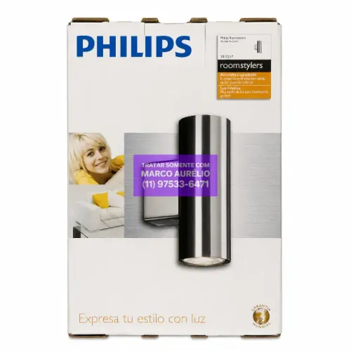 Arandela Philips Roomstylers para 2 Lâmpadas Gu10 Metal Aço Inox Escovado - R$ 100