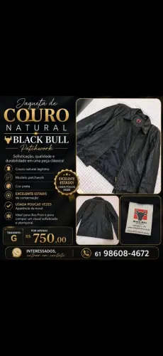 Jaqueta de couro Natural Black Bull ORIGINAL