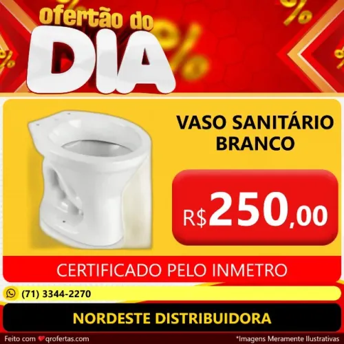 VASO SANITÁRIO BRANCO NOVO - CERTIFICADO PELO INMETRO