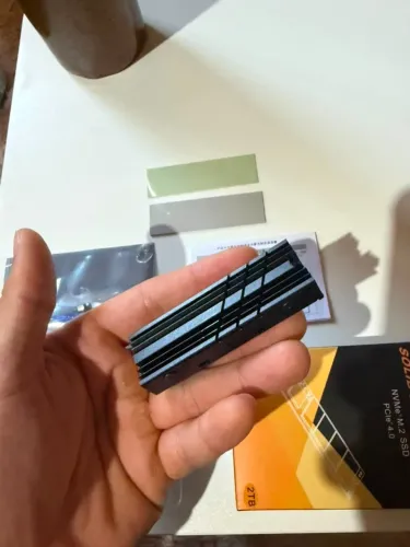 Dissipador SSD NVMe M.2 Alumínio + Thermal Pads + Chave - Novo