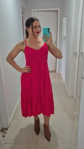 Vendo vestido rosa